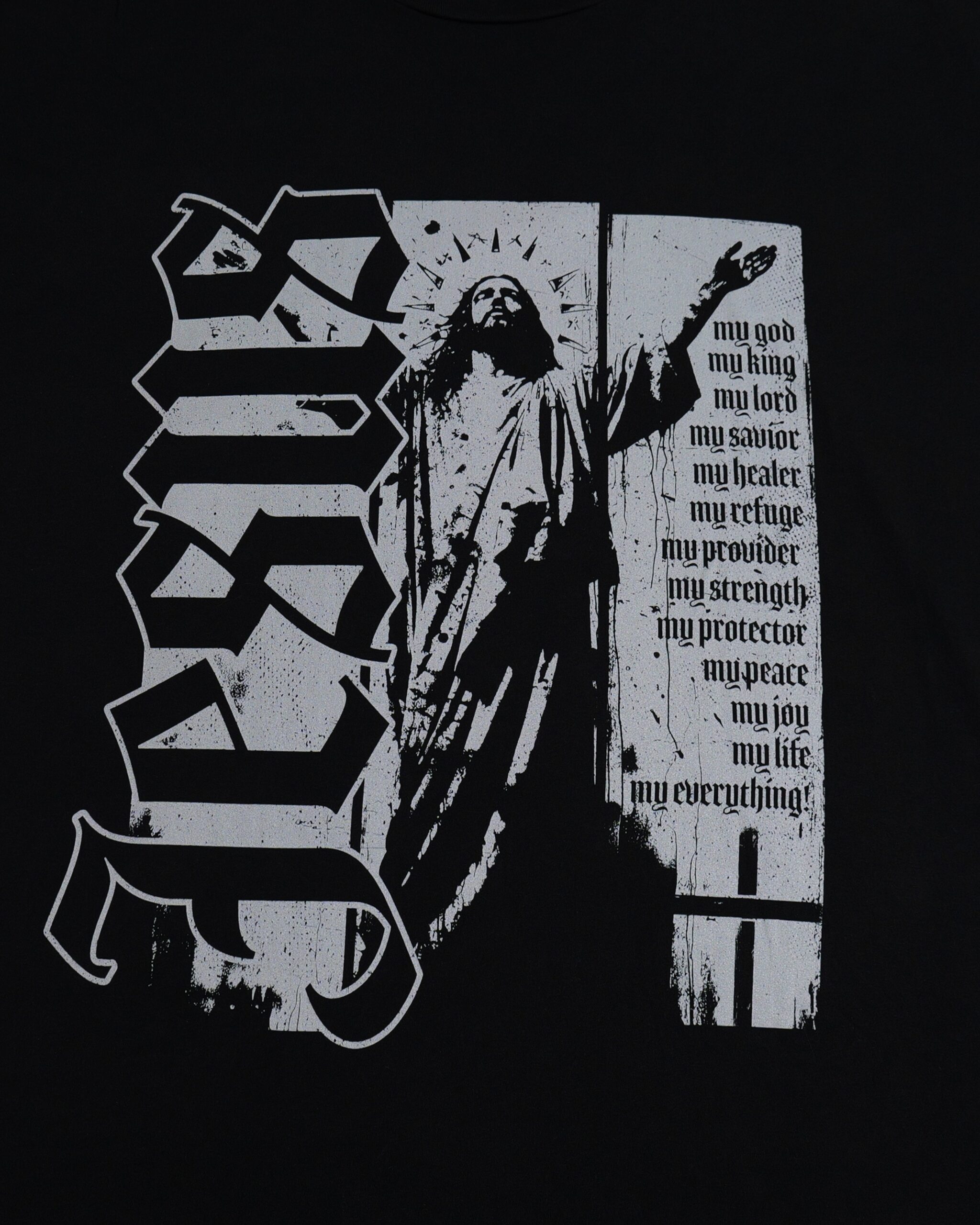 ゴシック キリスト グラフィックTシャツ - 画像 (3)