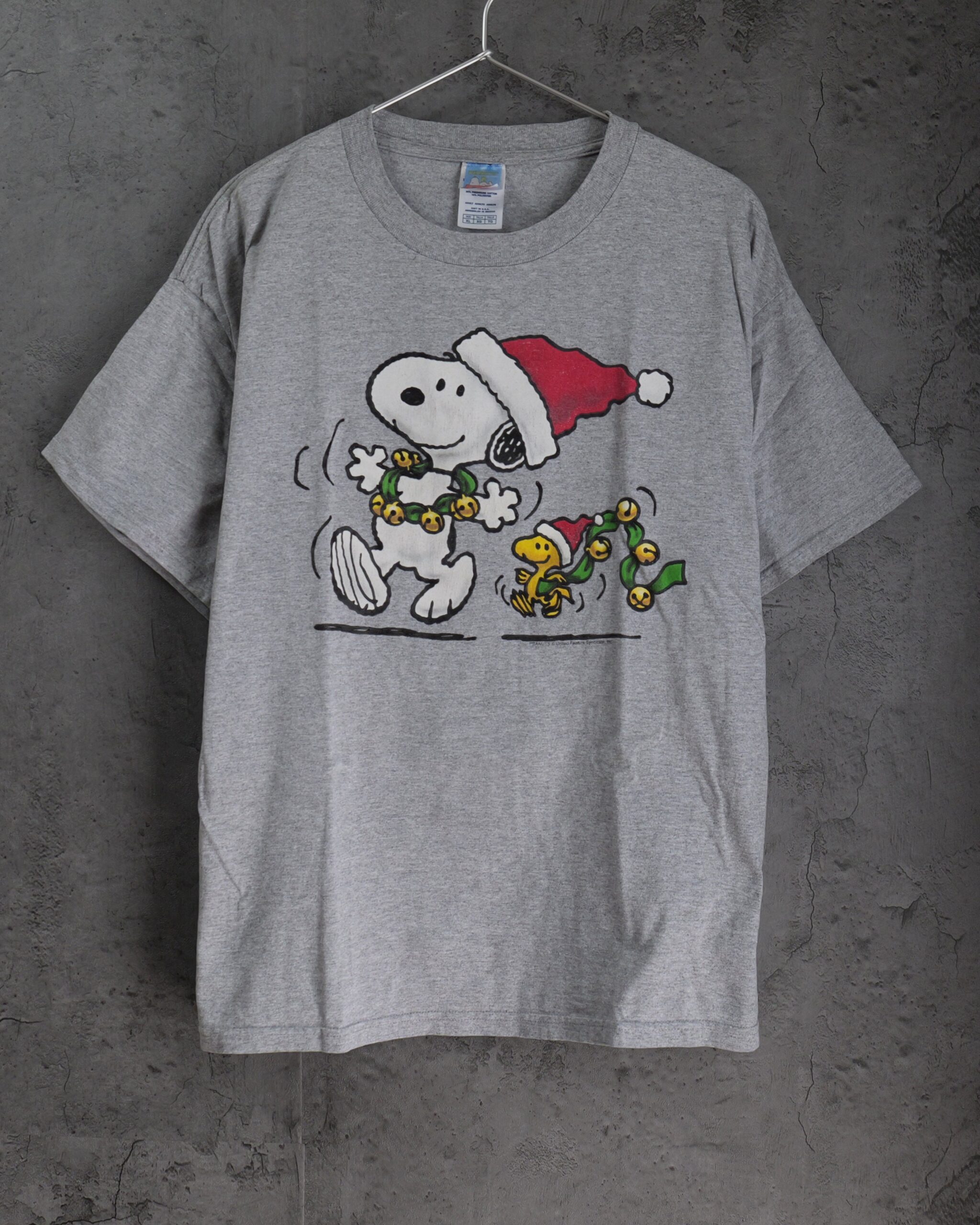 PEANUTS スヌーピー&ウッドストック クリスマスプリントTシャツ